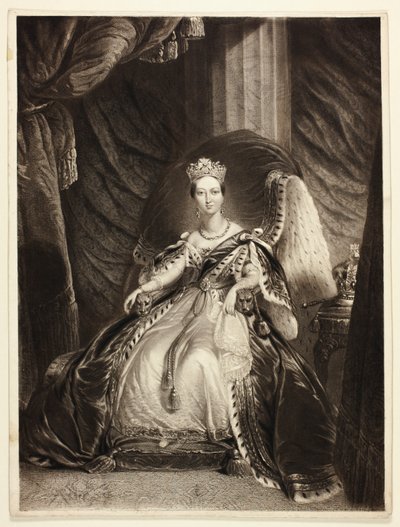 Vitória, rainha da Grã-Bretanha, Índia, etc., também chamada A Grande Rainha de George Baxter