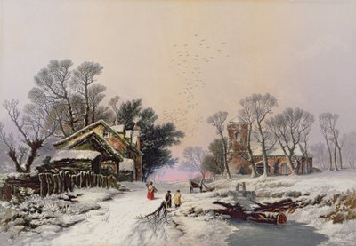 Inverno (impressão) (ver também 46506) de George Baxter