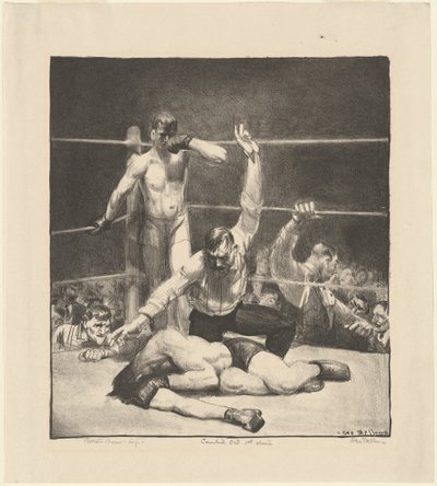 «Counted Out», primeira pedra de George Bellows