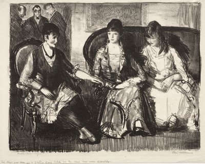 Elsie, Emma e Marjorie, «First Stone» de George Bellows