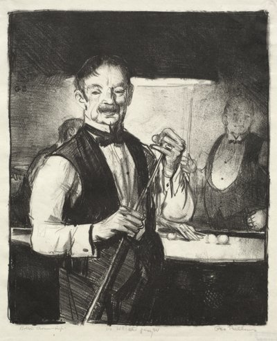 O Velho Jogador de Bilhar de George Bellows