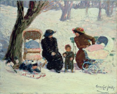 Babás, High Bridge Park (óleo sobre tela) de George Benjamin Luks