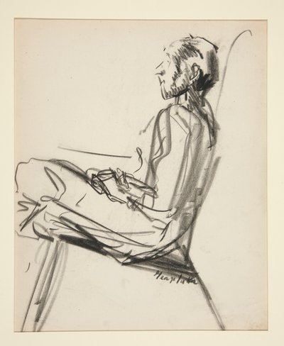 Homem sentado de George Benjamin Luks