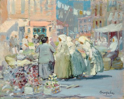 Spring Morning, Houston e Division Streets, Nova Iorque de George Benjamin Luks