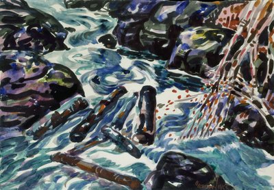 The Brook, Nova Escócia (aquarela e lápis sobre papel) de George Benjamin Luks