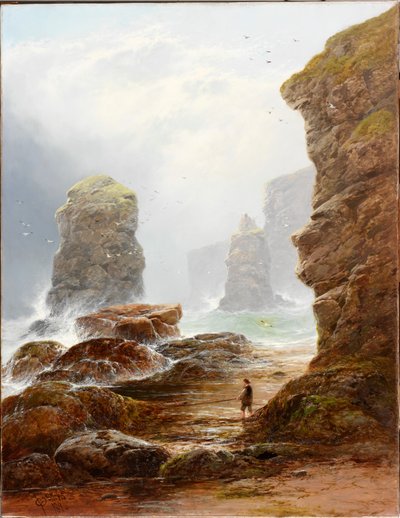 Os penhascos em marsden bay de George Blackie Sticks