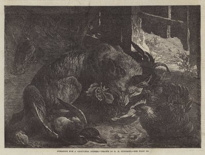 Foraging para um jantar de Natal de George Bouverie Goddard