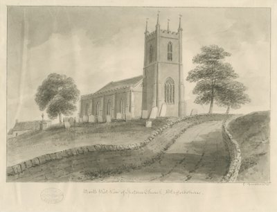 Igreja das Pedras: desenho sépia de George Buckler