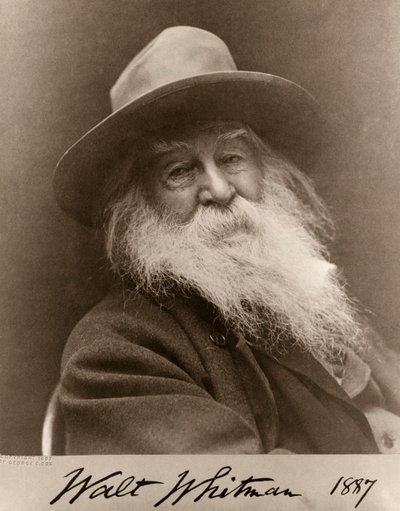 Retrato de Walt Whitman em 1887 de George C. Cox