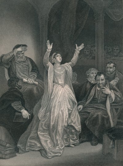 Condenação de Ana Bolena, meados do século XIX. de George C. Finden