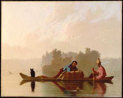 Comerciantes de peles a descer o Missouri de George Caleb Bingham