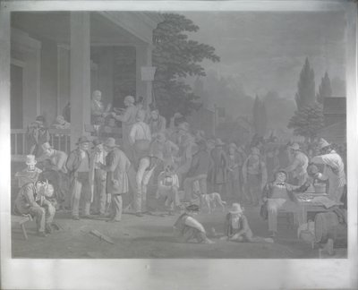 Placa de aço para "As Eleições do Condado" de George Caleb Bingham