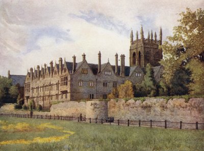 Oxford: Merton College from the Fields de George Carline