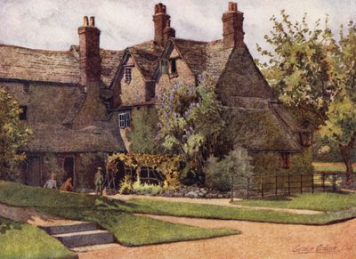 Oxford: The Cottages, Trinity College (cor litho) de George Carline