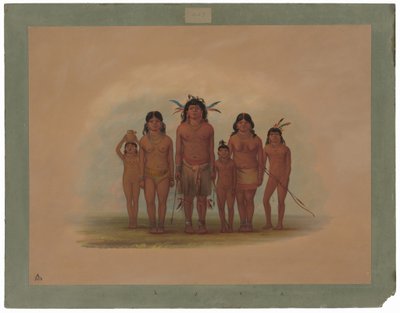 Uma família indiana Connibo de George Catlin