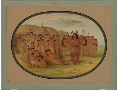 Um Curandeiro Mandan de George Catlin