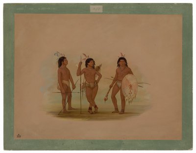 Um chefe Puelchee e dois jovens guerreiros de George Catlin