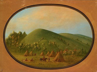 Uma pequena aldeia cheyenne de George Catlin