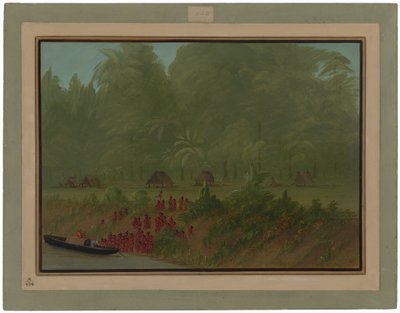 Uma aldeia yahua de George Catlin