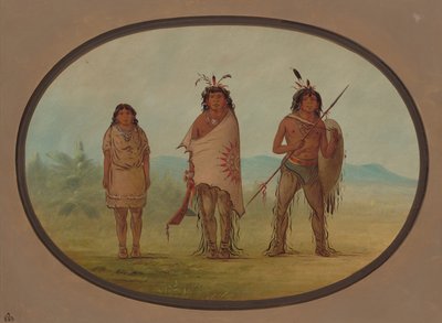 Um chefe Yuma, sua filha e um guerreiro, 18551869. de George Catlin