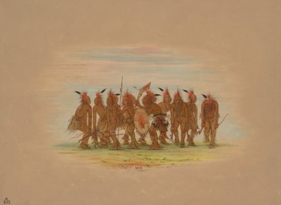 Dança Divertida - Saukie, 18611869. de George Catlin