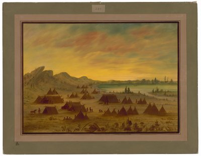 Uma aldeia Apachee de George Catlin