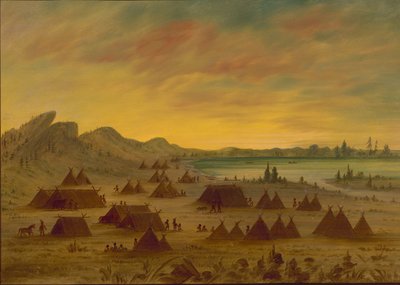 Uma Aldeia Apachee, 18551869. de George Catlin