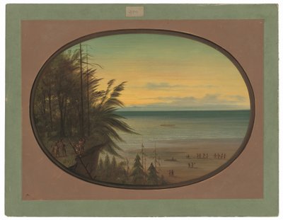 Uma escada indiana - índios Nayas de George Catlin