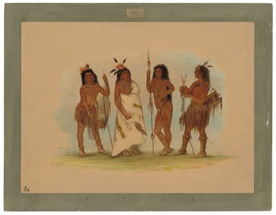 Chefe Apache e Três Guerreiros de George Catlin