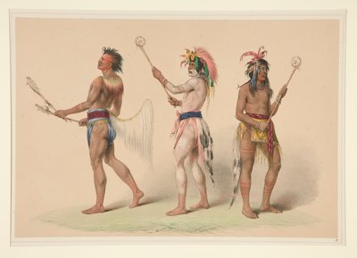 Jogadores de Bola, pl. 21 do Portfólio Índio Norte-Americano de George Catlin