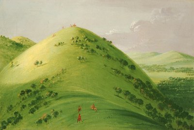 Belos penhascos de pradaria, Alto Mississipi de George Catlin