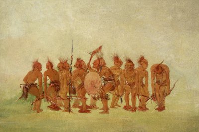 Dança de mendigar, Sauk e Fox de George Catlin