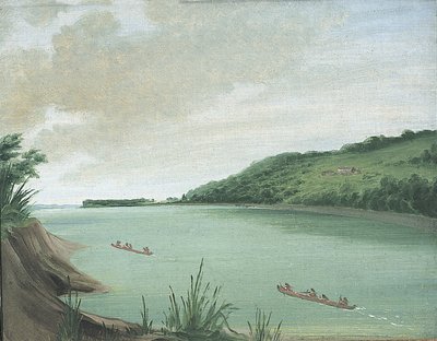 Belle Vue, Agência Indiana do Major Dougherty, 870 milhas acima de St. Louis, 1832. de George Catlin