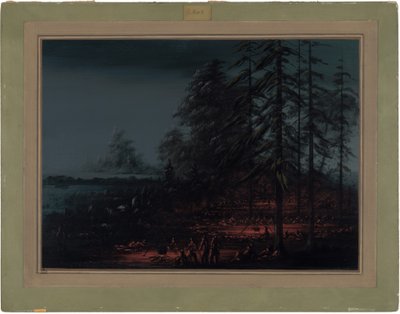 Bivouac de um partido de guerra Sioux de George Catlin