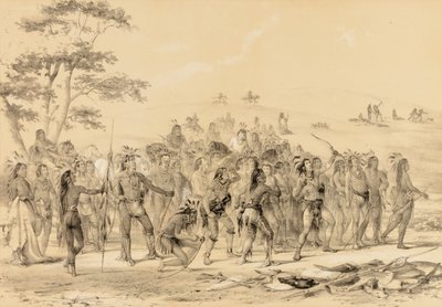 Bravos atiradores de flechas - Uma competição - nº 24 de George Catlin