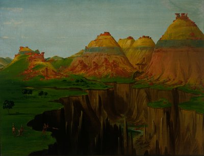 "Fornos de tijolos", penhascos de argila 1900 milhas acima de St. Louis de George Catlin