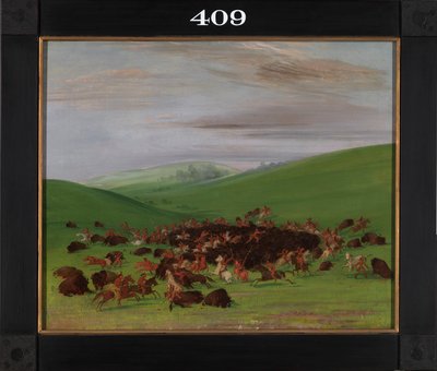 Buffalo Chase, uma ronda pelos Hidatsa de George Catlin