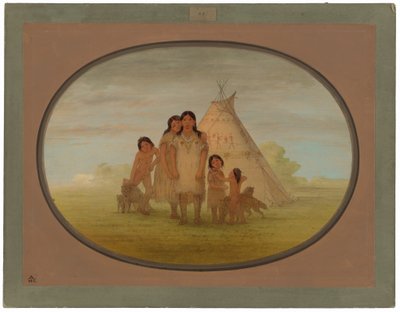 Filhos do chefe Camanchee e Wigwam de George Catlin