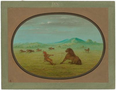 Apanhar cavalos selvagens - Pawnee de George Catlin