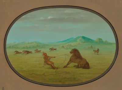 Pegando Cavalos Selvagens - Pawnee, 18611869. de George Catlin