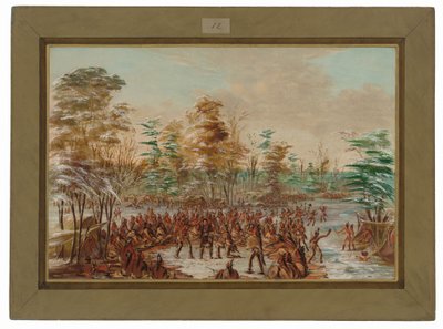 De Tonty pedindo a paz na vila dos iroqueses. 2 de janeiro de 1680 de George Catlin