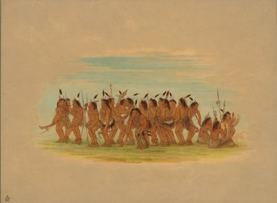 Dança do cão - Sioux, 1861. de George Catlin