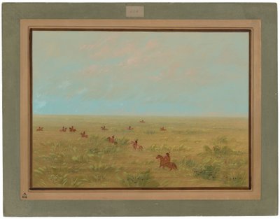 Conduzir nos Pampas à procura de gado selvagem - Connibo de George Catlin