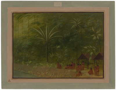 Acampamento dos Cocomas - vista para a margem de George Catlin