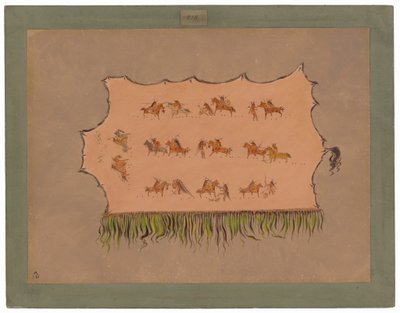 Fac-símile do manto do chefe dos quatro homens - Mandan de George Catlin