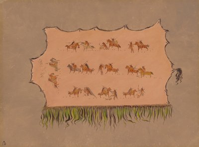 Fac-símile do Manto do Chefe Quatro Homens - Mandan, 18611869. de George Catlin