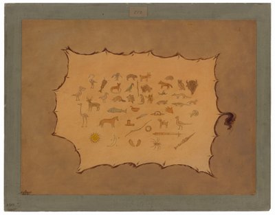 Fac-símile de um manto de Ojibbeway de George Catlin