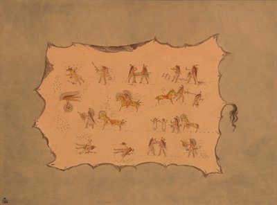 Fac-símile do Manto de Mah-to-toh-pa - Mandan, 18611869. de George Catlin