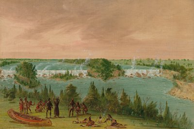 Padre Hennepin e Companheiros nas Cataratas de Santo Antônio. 1º de maio de 1680, 18471848. de George Catlin