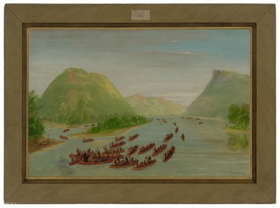 Padre Hennepin e dois companheiros feitos prisioneiros pelos Sioux. abril de 1680 de George Catlin